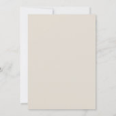 Beige Stille Bosbruiloft Kaart (Achterkant)