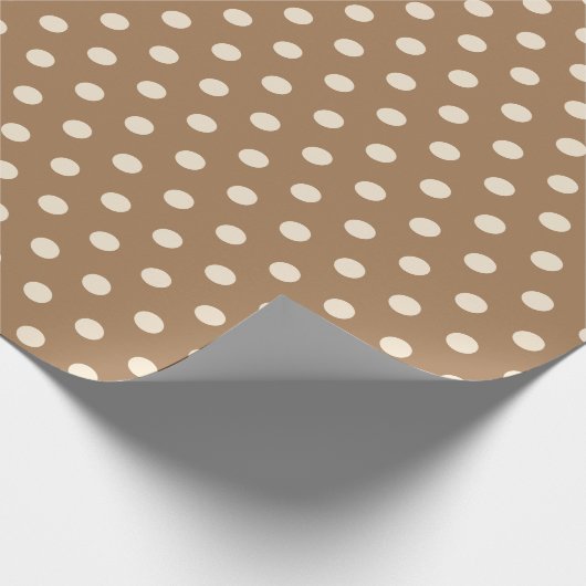 beige stippen cadeaupapier (Hoek)
