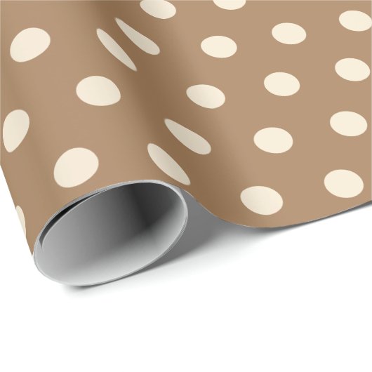 beige stippen cadeaupapier (Rol Hoek)