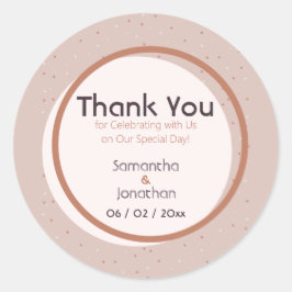 Beige Stippen en cirkels Sticker