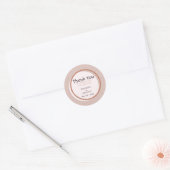 Beige Stippen en cirkels Sticker (Envelop)