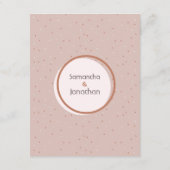 Beige Stippen en Cirkels Trouw RSVP Informatiekaartje (Achterkant)