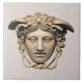Beige Stone Medusa Tegeltje (Voorkant)