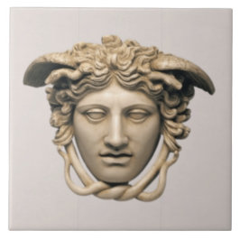 Beige Stone Medusa Tegeltje