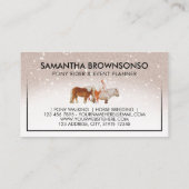 Beige Stone Small Horse Riding Breeding Pony Visitekaartje (Achterkant)