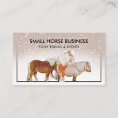 Beige Stone Small Horse Riding Breeding Pony Visitekaartje (Voorkant)