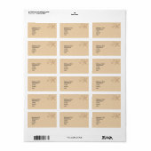 Beige strand thema zeesterren retour adres label (Full Sheet)