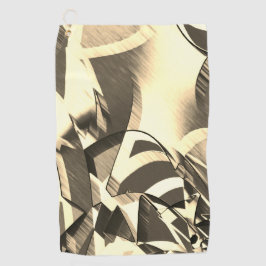 Beige streelt over bruin afbeelding met drizzel golfhanddoek