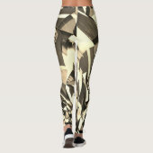 Beige streelt over bruin afbeelding met drizzel leggings (Achterkant)