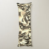 Beige streelt over bruin afbeelding met drizzel lichaamskussen (Achterkant (Verticaal))