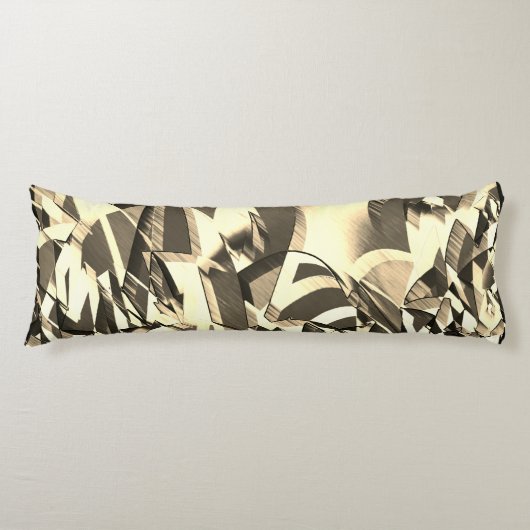 Beige streelt over bruin afbeelding met drizzel lichaamskussen (Voorkant)