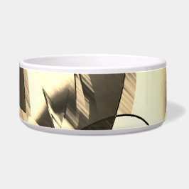 Beige streelt over bruin afbeelding met drizzel voerbakje