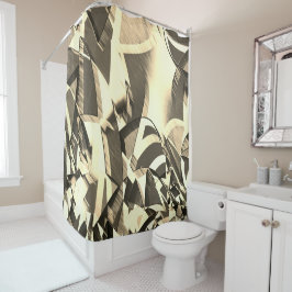 Beige streelt wat bruin, drizzel afbeelding douchegordijn