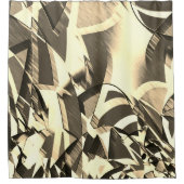 Beige streelt wat bruin, drizzel afbeelding douchegordijn (Voorkant)