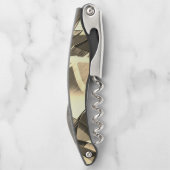 Beige streelt wat bruin, drizzel afbeelding kurkentrekker (Achterkant)