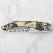 Beige streelt wat bruin, drizzel afbeelding kurkentrekker (Achterkant)