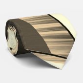 Beige streelt wat bruin, drizzel afbeelding stropdas (Opgerold)