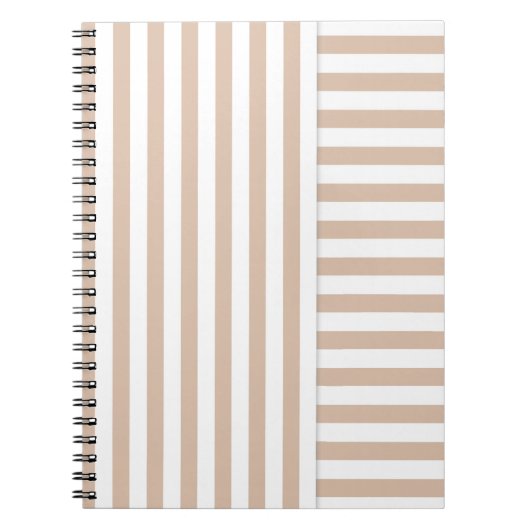 beige streep notitieboek (Voorkant)