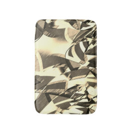 Beige strekt op een bruin, drizzled afbeelding badmat