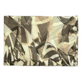 Beige strekt op een bruin, drizzled afbeelding kussensloop (Achterkant-Links)