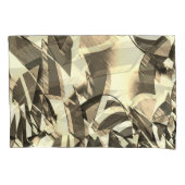 Beige strekt op een bruin, drizzled afbeelding kussensloop (Voorkant-Links)