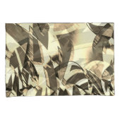 Beige strekt op een bruin, drizzled afbeelding kussensloop (Voorkant-Rechts)