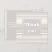 Beige strepen bedankt (Voorkant / Achterkant)