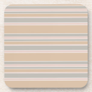Beige strepen bier onderzetter