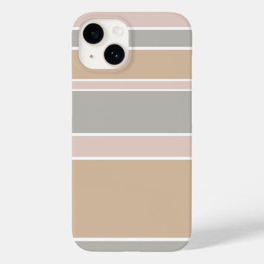 Beige strepen Case-Mate iPhone case (Achterkant)