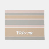 Beige strepen deurmat (Voorkant)