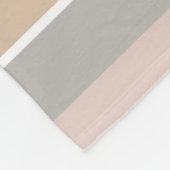Beige strepen fleece deken (Hoek)