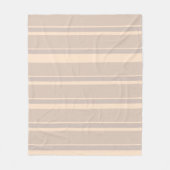 Beige Strepen Fleece Deken (Voorkant)