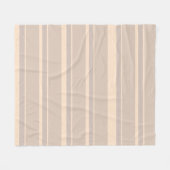 Beige Strepen Fleece Deken (Voorkant (Horizontaal))