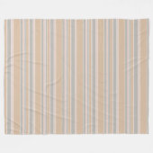 Beige strepen fleece deken (Voorkant (Horizontaal))