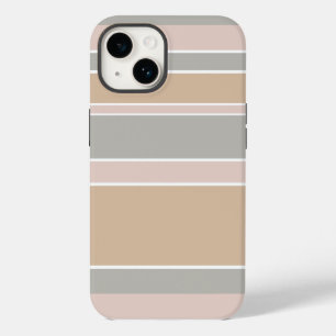 Beige strepen iPhone 14 hoesje