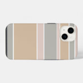 Beige strepen iPhone hoesje (Achterkant horizontaal)
