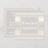 Beige strepen kaart (Voorkant / Achterkant)