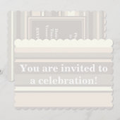 Beige strepen kaart (Voorkant / Achterkant)