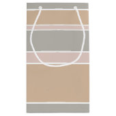 Beige strepen klein cadeauzakje (Achterkant)