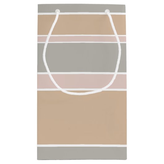 Beige strepen klein cadeauzakje (Achterkant)