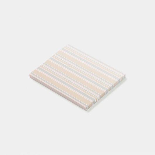 Beige strepen post-it® notes (Schuin)