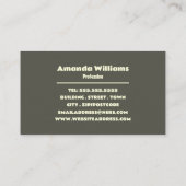 Beige strepen, Retrostijl Visitekaartje (Achterkant)