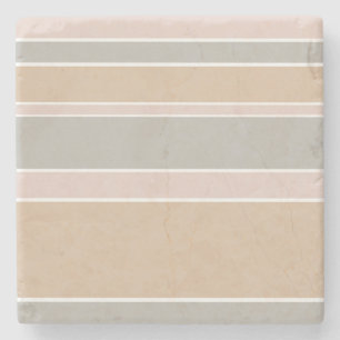 Beige strepen stenen onderzetter