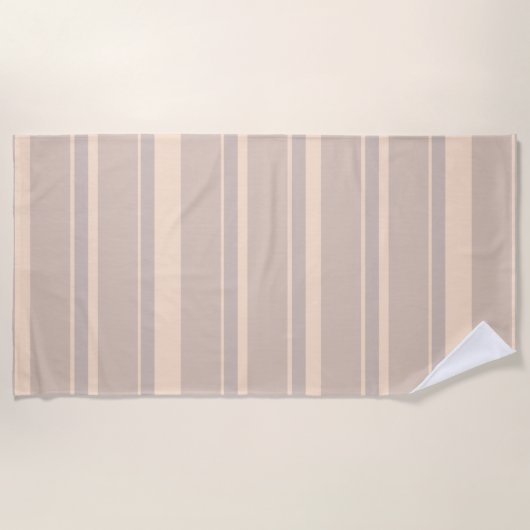 Beige Strepen Strandlaken (Voorkant)