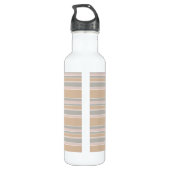 Beige strepen waterfles (Achterkant)