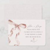 Beige strik De knoop vastbinden Een recept invoege Informatiekaartje (Voorkant / Achterkant)