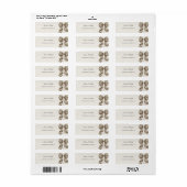Beige Strik Elegante Strepen Etiket (Full Sheet)
