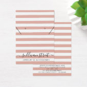 Beige Stripe Earring Ketting Display Kaart (Bureau)