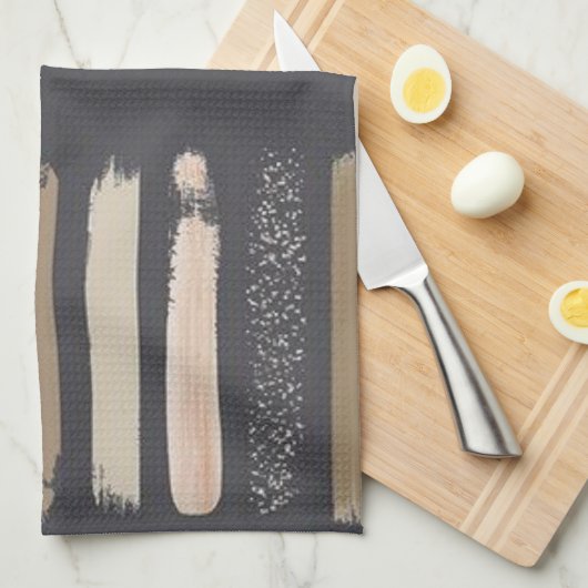 Beige Stripe Kitchen Handhanddoeken Theedoek (Quarter Fold)