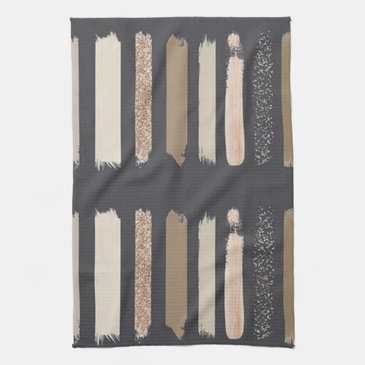 Beige Stripe Kitchen Handhanddoeken Theedoek (Verticaal)